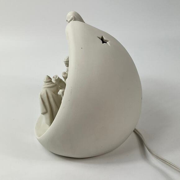 Lighted Ceramic Holiday Nativity Scene Angel Dome Star Plug-In Christmas Lamp - Picture 3 of 16